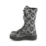 Demonia Silver Faux Nubuck Leather Emily-322 - Image 4