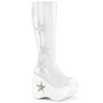 Demonia White Patent-White Multi Glitter Dynamite-218 - Image 2