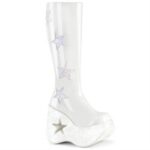 Demonia White Patent-White Multi Glitter Dynamite-218 - Image 3