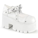 Demonia White Vegan Leather Ashes-33 - Image 2