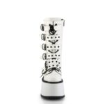 Demonia White Vegan Leather Damned-225 - Image 3