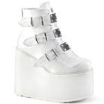 Demonia White Vegan Leather Swing-105 - Image 2