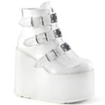 Demonia White Vegan Leather Swing-105 - Image 6