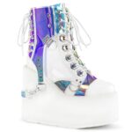 Demonia White Vegan Leather Swing-115