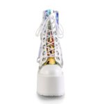 Demonia White Vegan Leather Swing-115 - Image 3