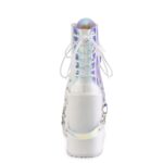 Demonia White Vegan Leather Swing-115 - Image 5