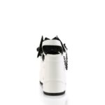 Demonia White Vegan Leather Wave-20 - Image 5