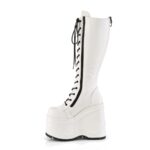 Demonia White Vegan Leather Wave-200 - Image 4