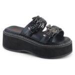 Emily-100 Demonia Black Vegan Leather - Image 6