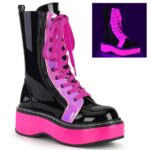 Emily-350 Demonia Black U V Neon Pink - Image 2