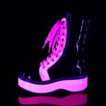 Emily-350 Demonia Black U V Neon Pink - Image 4