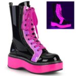Emily-350 Demonia Black U V Neon Pink - Image 6