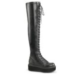 Emily-375 Demonia Black Str Vegan Leather - Image 2
