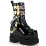 Eternal-115 Demonia Black Vegan Leather