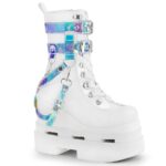 Eternal-115 White Veganleather-Patent Demonia - Image 2