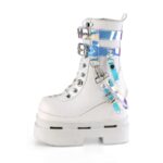 Eternal-115 White Veganleather-Patent Demonia - Image 4