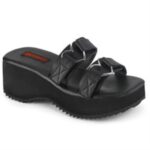 Flip-12 Black Vegan Leather Demonia - Image 3