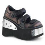 Kera-13 Demonia Black-Pewter Vegan Leather - Image 6