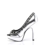 Pixie-18 Demonia Silver Vegan Leather - Image 4