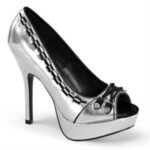 Pixie-18 Demonia Silver Vegan Leather - Image 6