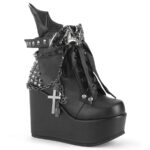 Poison-107 Demonia Black Vegan Leather - Image 2