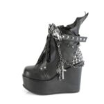 Poison-107 Demonia Black Vegan Leather - Image 4