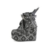Poison-107 Silver Faux Nubuck Leather Demonia - Image 4