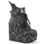 Poison-107 Silver Faux Nubuck Leather Demonia - Image 6