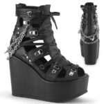 Poison-95 Black Vegan Leather Demonia - Image 2