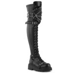 Renegade-320 Black Stretch Vegan Leather Demonia - Image 2