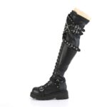 Renegade-320 Black Stretch Vegan Leather Demonia - Image 4