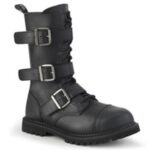 Riot-12Bk Black Vegan Leather Demonia - Image 6