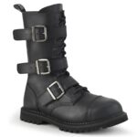 Riot-12Bk Black Vegan Leather Demonia - Image 7
