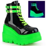 Shaker-52 Black Patent-U V Neon Green Demonia - Image 6