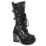Sinister-203 Black Vegan Leather Demonia - Image 2