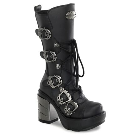 Sinister-203 Black Vegan Leather Demonia