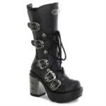 Sinister-203 Black Vegan Leather Demonia - Image 6