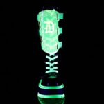 Slacker-156 Demonia Black Patent-U V Neon Green - Image 3