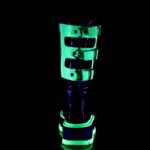 Slacker-156 Demonia Black Patent-U V Neon Green - Image 5