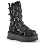 Slacker-160 Black Patent-Vegan Leather Demonia - Image 2