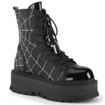 Slacker-88 Black Vegan Leather-Patent Demonia - Image 2