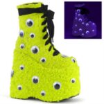 Slay-206 Demonia Lime Green Faux Fur - Image 6