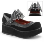 Sprite-09 Black Vegan Leather-Velvet Demonia - Image 2