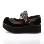 Sprite-09 Black Vegan Leather-Velvet Demonia - Image 4