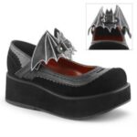 Sprite-09 Black Vegan Leather-Velvet Demonia - Image 6