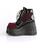 Stomp-18 Black Burgundy Velvet Demonia - Image 4