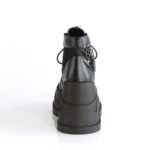 Stomp-18 Demonia Black Vegan Leather-Gray Velvet - Image 5