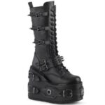 Swing-327 Black Vegan Leather Demonia - Image 6