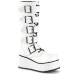 Trashville-518 Demonia White Vegan Leather - Image 2