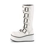 Trashville-518 Demonia White Vegan Leather - Image 4